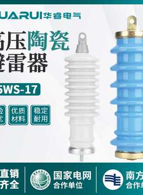 10kv陶瓷金属氧化锌避雷器 Y5WS-17/50FT高压高压蓝色 白色广东型