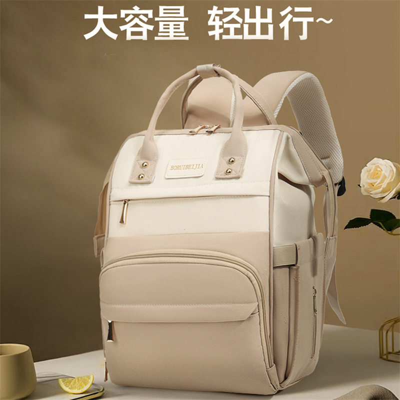 便携母婴包跨境款大容量外出宝妈收纳包多功能干湿分离双肩妈咪包