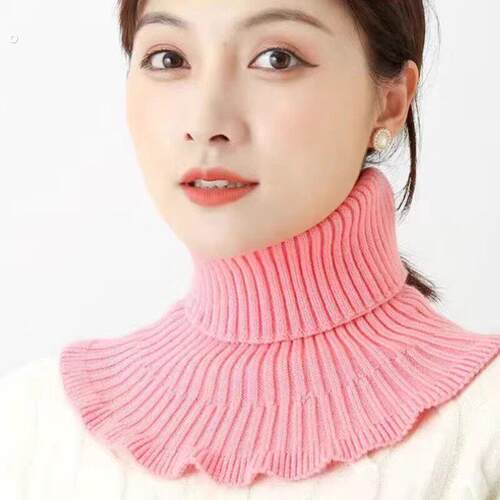 围脖女套头秋冬高领打底装饰加厚保暖护颈脖套假领子针织毛线套脖