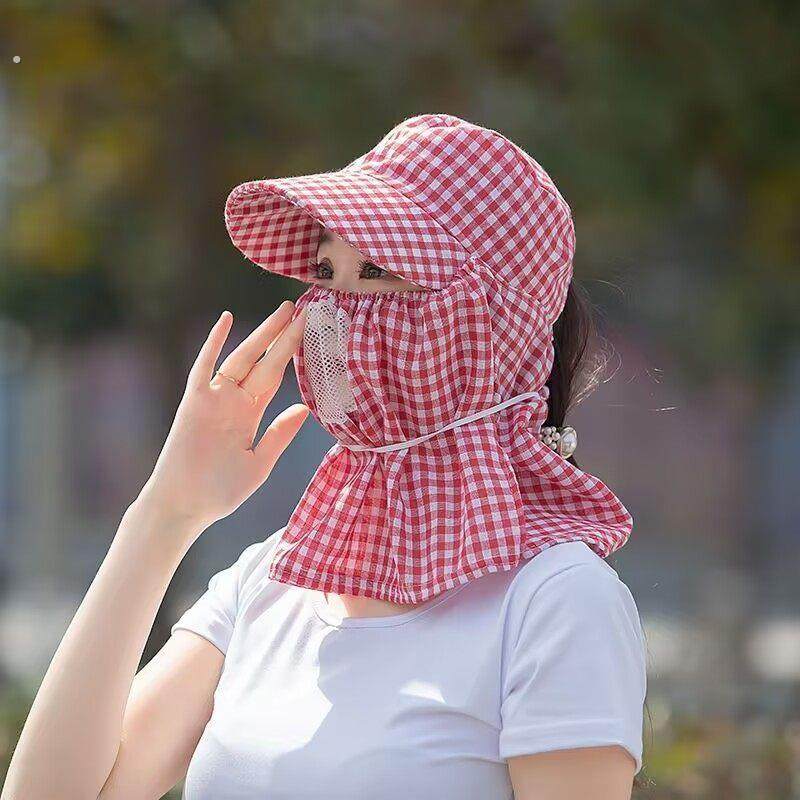夏季女透气防晒帽子采茶插秧遮阳帽遮脸护颈抗UV骑车干活帽子,服饰配件/皮带/帽子/围巾,防晒帽,淘宝优惠券,粉丝福利购,淘宝优惠卷