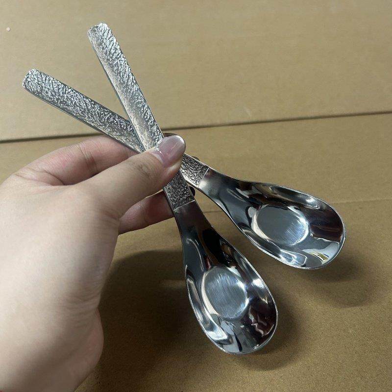 颜值创意锤纹伯爵勺加厚食品级加厚不锈钢西餐勺吃饭勺子户外汤勺,餐饮具,调羹/饭勺,淘宝优惠券,粉丝福利购,淘宝优惠卷