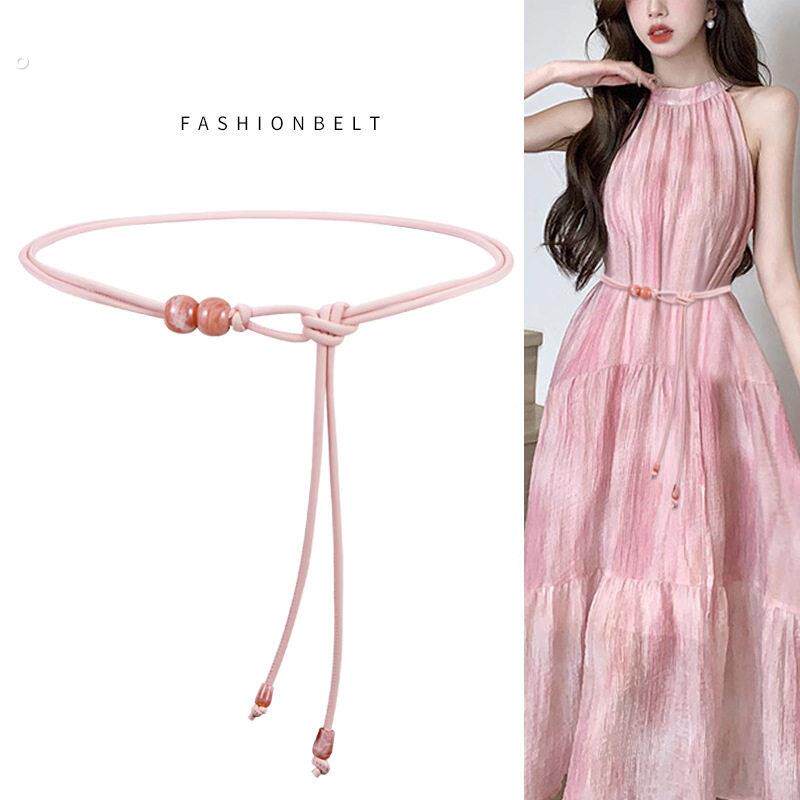 腰绳细腰带女配裙子小皮带加长装饰洋装设计感小众夏季腰炼 炼 覆