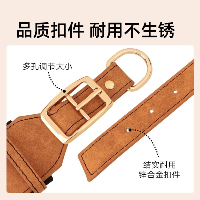 狗项圈大型犬狗脖圈拉布拉多法斗颈圈德牧猛犬刻字狗牌脖套狗圈