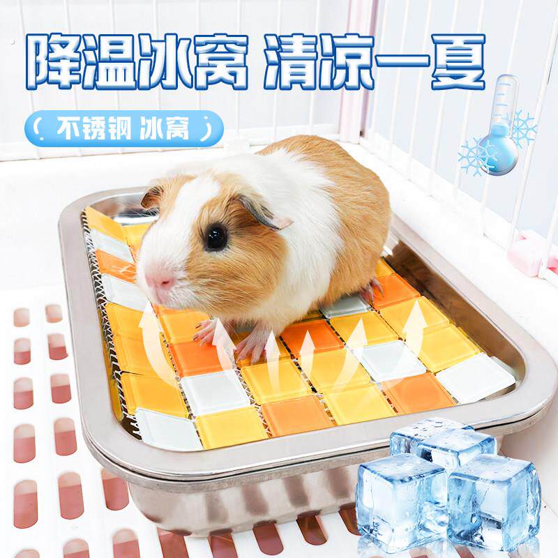 荷兰猪降温冰盒冰屋冰窝仓鼠龙猫兔子降温冰垫板散热板消暑用品