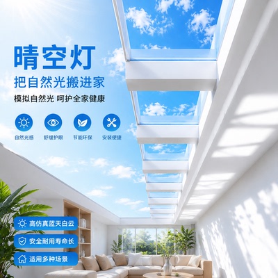玄关过道酒店自然光定制青空灯