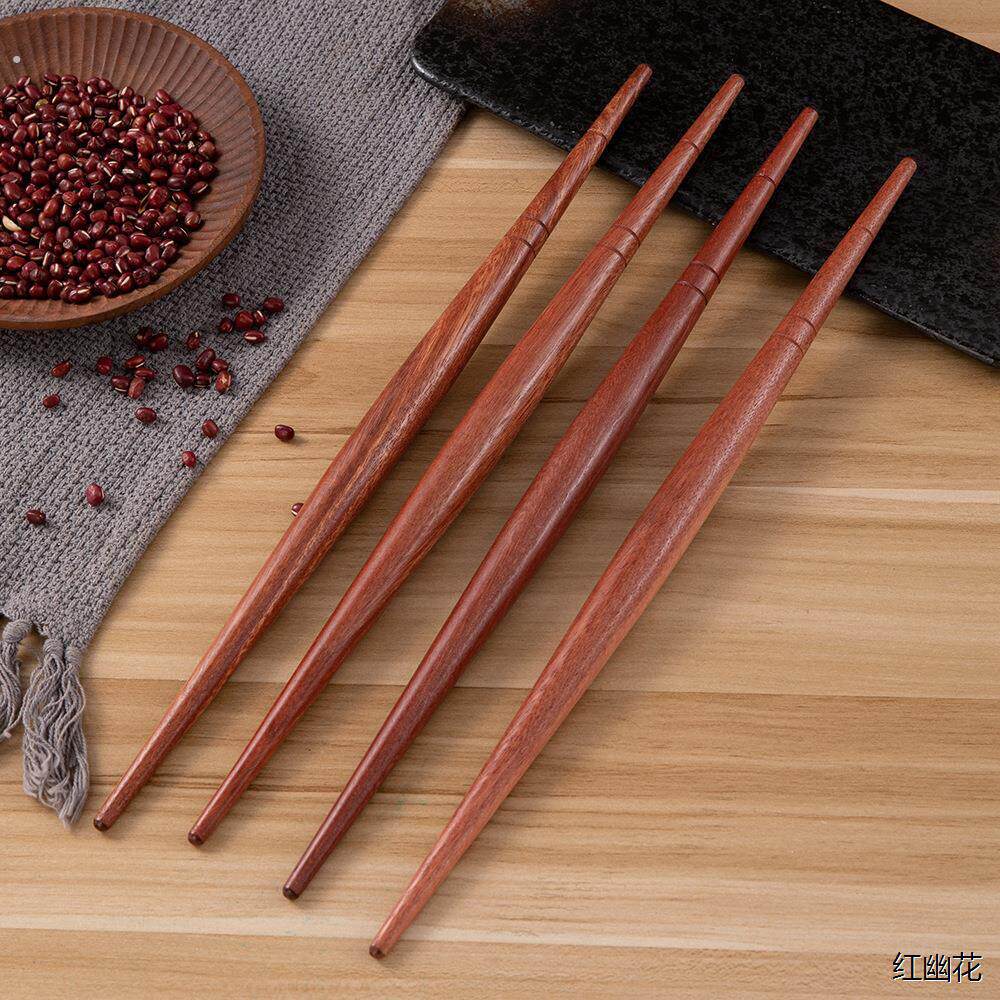 乌檀木红木擀面棍水饺皮专用擀面棍带刻度实木原木两头尖