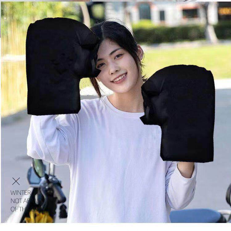 秋冬季电动摩托车手套加绒加厚男女骑行防风防水手套自行车保暖套