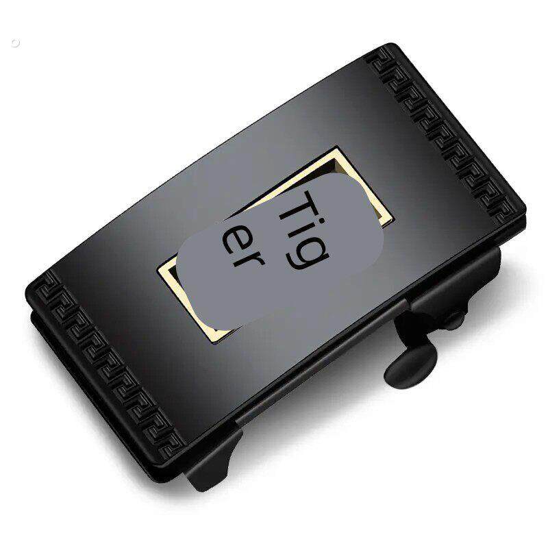 无牙自动扣男士皮带扣头内穿无孔裤腰带单扣头3.5平滑扣子