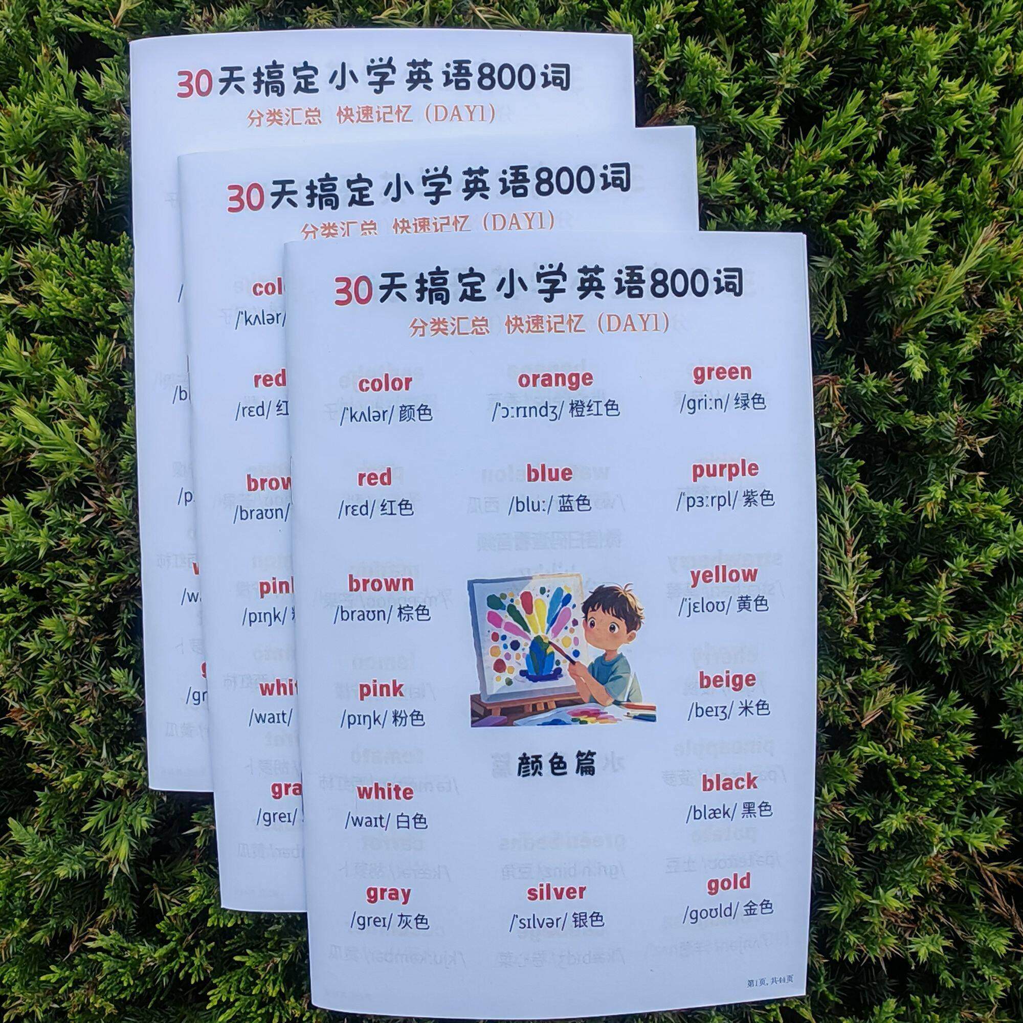 新课标30天学会小学英语重难点800单字音频跟读分类整理快速记忆