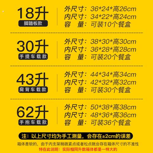 2025新款外卖箱送餐箱子保温商用冷藏骑手配送装备大小号车载防水