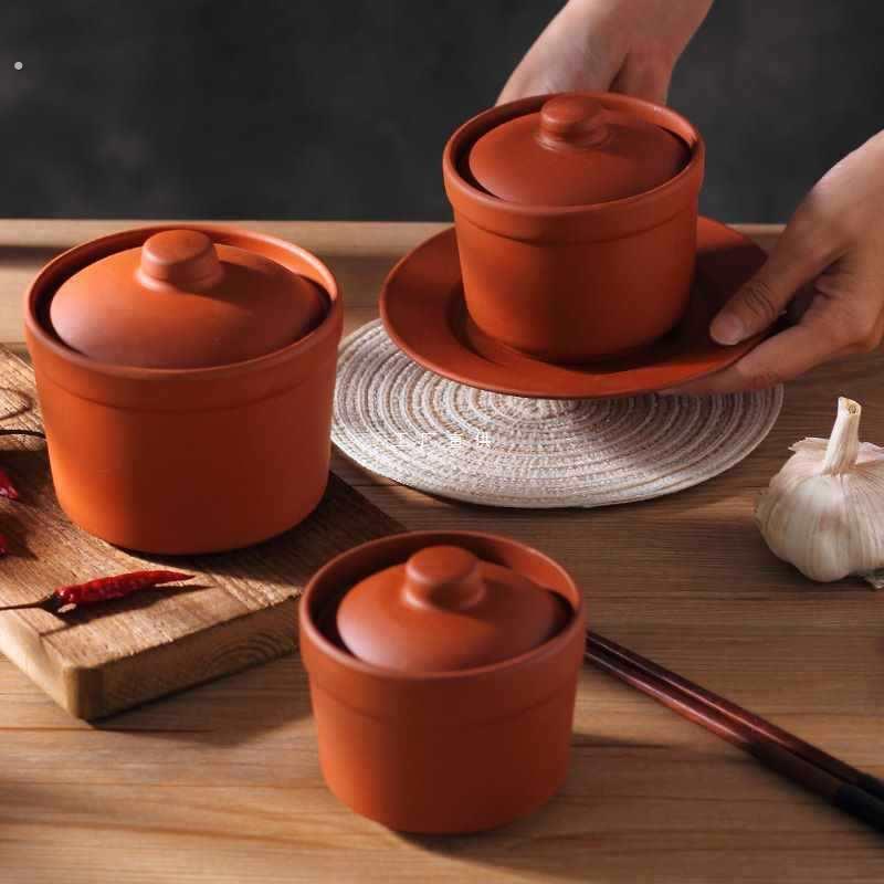 紫砂蒸碗陶瓷蒸饭钵浏阳钵仔糕碗土碗土陶饭店蒸米饭碗蒸菜馆