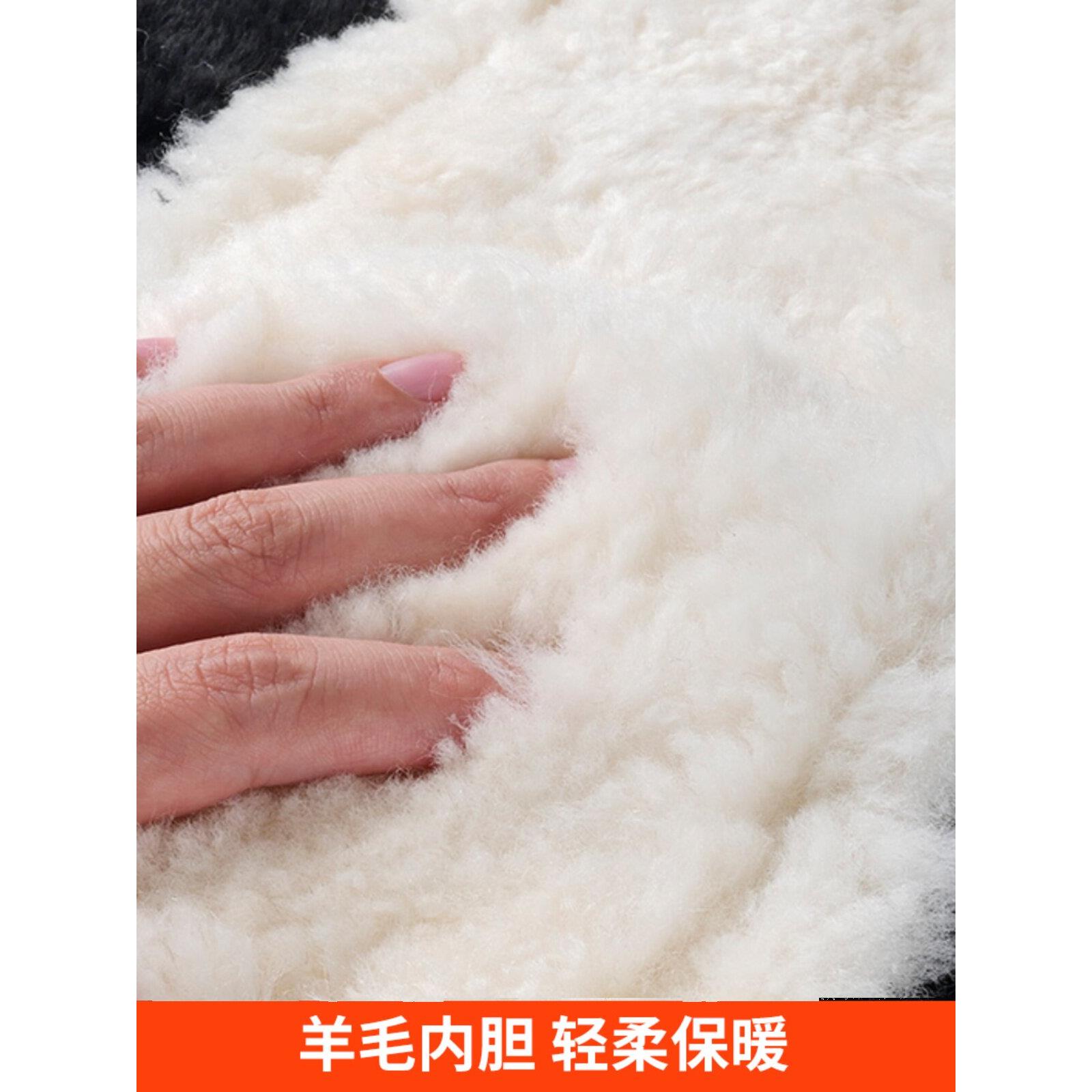 真皮护膝电动车护膝保暖骑车防寒冬季骑行膝盖防摔羊毛摩托车护具