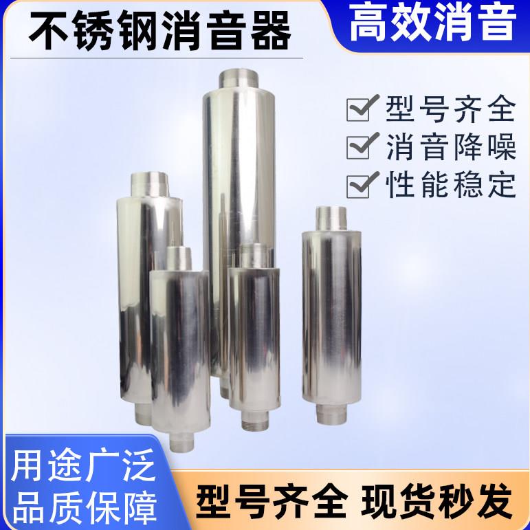 鼓风机真空泵不锈钢气动消音器1/1.2/1.5/2/2.5/3/4寸漩涡式气泵