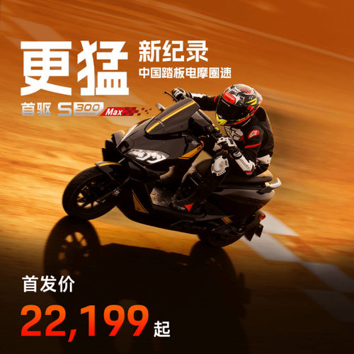 首驱电动摩托车 S300 MAX【首发立省2000】新款极讯高速性能电摩