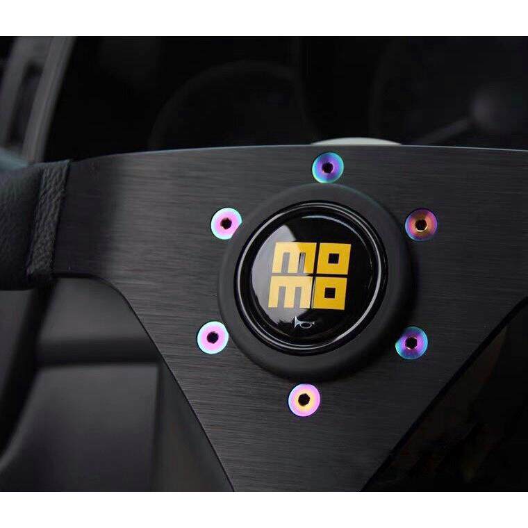 定制炫彩钛合金方向盘螺丝OMP MOMO Nardi spoon钛合金沉头M5螺丝