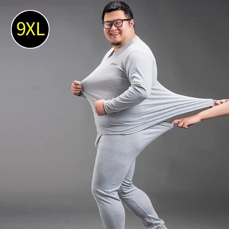 加肥加大码秋衣卫生裤薄款男棉毛衫打底肥佬秋冬基础款发热衣裤
