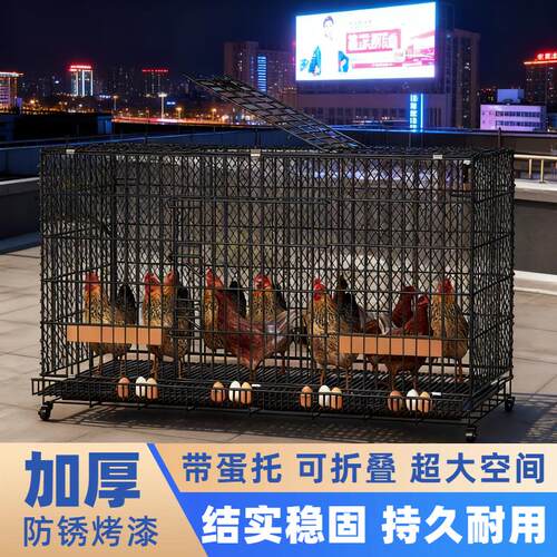 家用特大号室外防雨农村家用室内鸡舍铁丝网养殖笼多功能折叠鸡笼