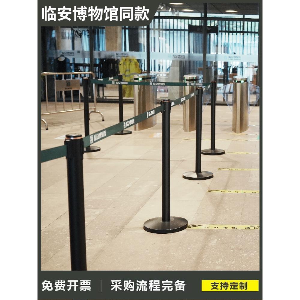 金科1.0米铁丝栏杆底座商场博物馆排队护栏警示桩不锈钢伸缩隔离