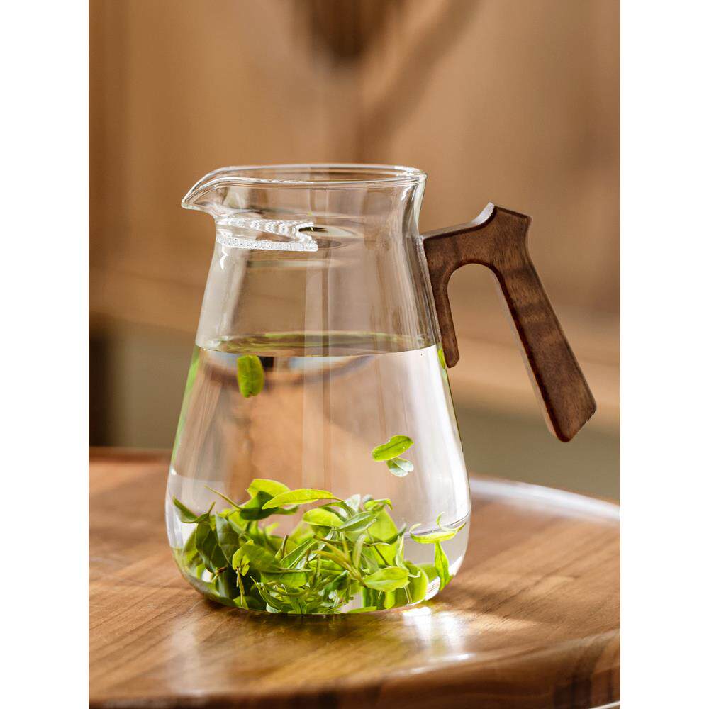 加厚耐热玻璃月牙公道杯茶漏一体绿茶专用茶具过滤泡茶壶滤网公杯