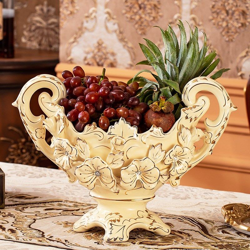 欧式陶瓷果盘现代创意水果盘干果盘家用客厅茶几摆件奢华高档果盆,家居饰品,果盘/果篓,淘宝优惠券,粉丝福利购,淘宝优惠卷