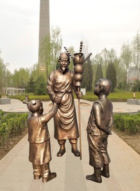 铸铜雕塑定制民风民俗小吃街锻铜人物雕像商业街商场景观装饰摆件