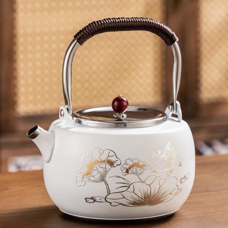 可电磁炉加热烧水壶平底茶具304不锈钢茶壶泡茶专用高颜值煮茶器