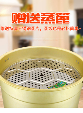 商用 特厚大号铝蒸锅 老式黄色大铝锅 大锅50CM汤锅 大容量烧水锅