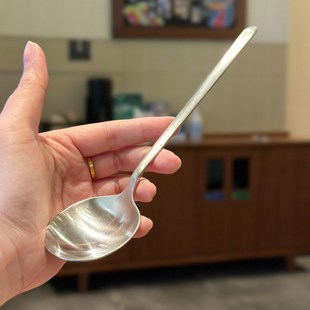 韩式拌饭勺/吃西瓜勺子长柄喝汤勺不锈钢西餐勺圆勺吃饭勺主餐更