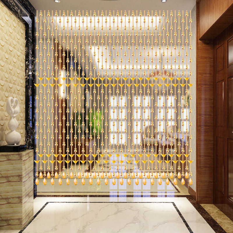 水晶玻璃葫芦珠帘隔断帘成品窗帘卧室门帘装饰客厅玄关半挂珠帘子