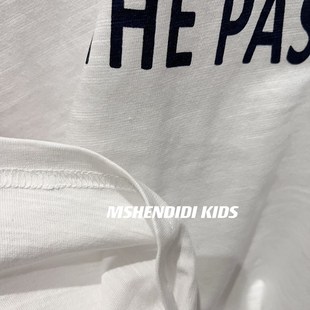 韩国童装宽松短款长袖T恤24春款新款儿童拼色插肩袖上衣潮男女童