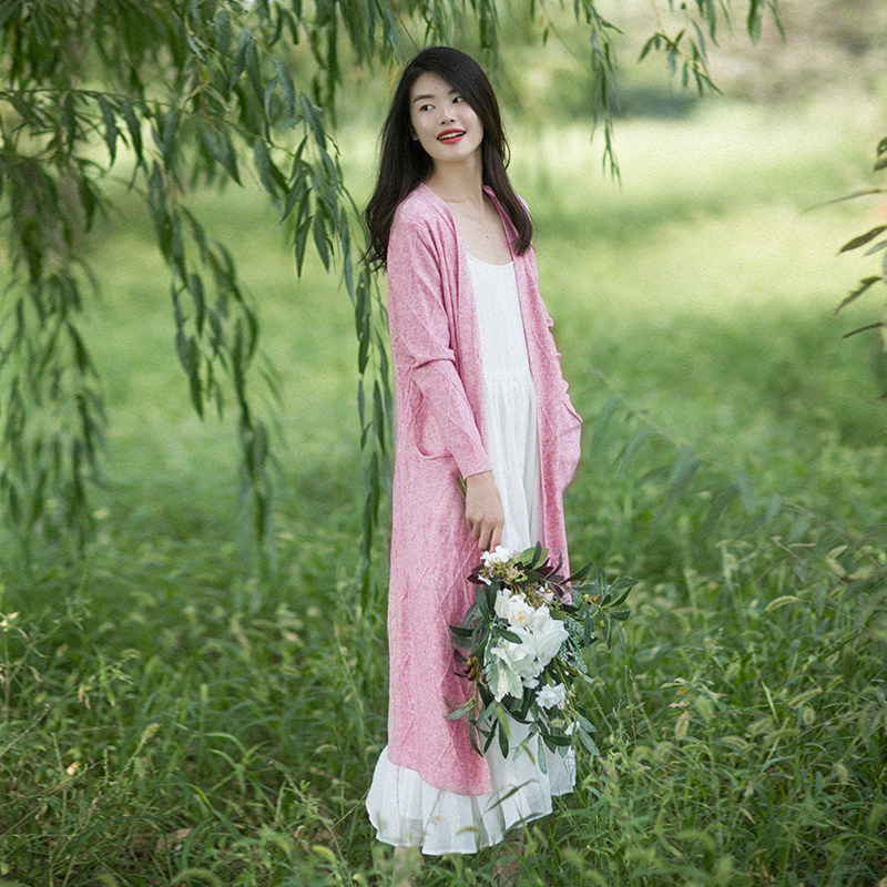 忆旧春装针织开衫外搭女2021新款文艺长款宽松薄款毛衣外套女春秋,女装/女士精品,毛针织衫,淘宝优惠券,粉丝福利购,淘宝优惠卷