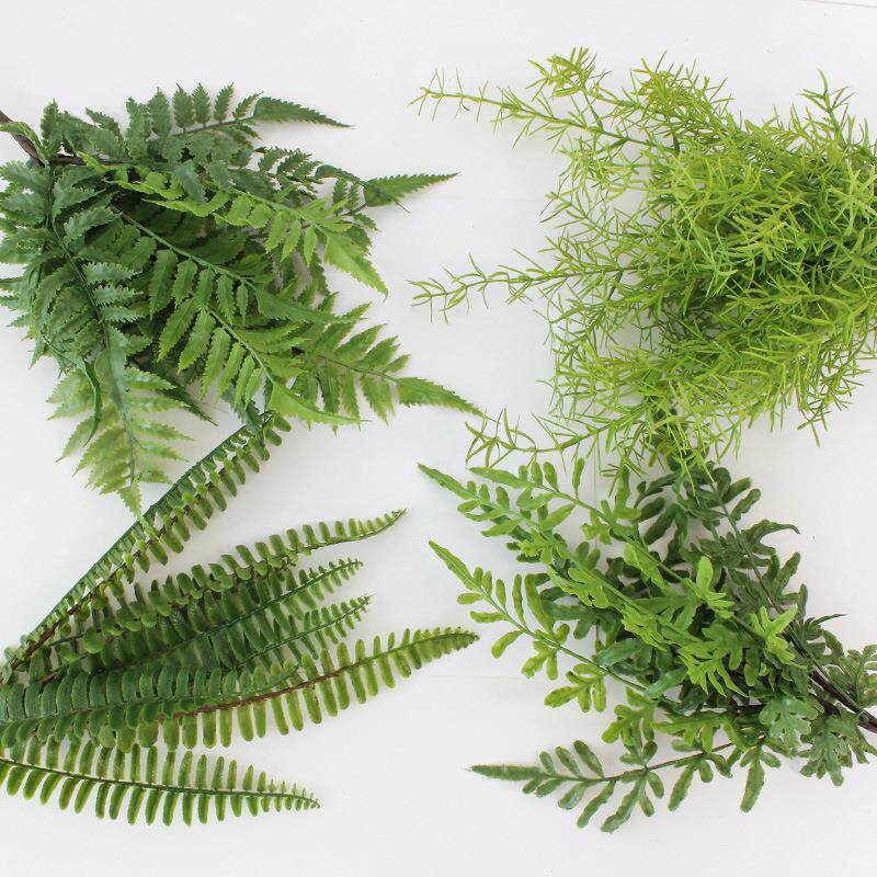 波斯蕨草仿生波草植物室内绿化景观装饰搭配布置仿真植物蕨类把束