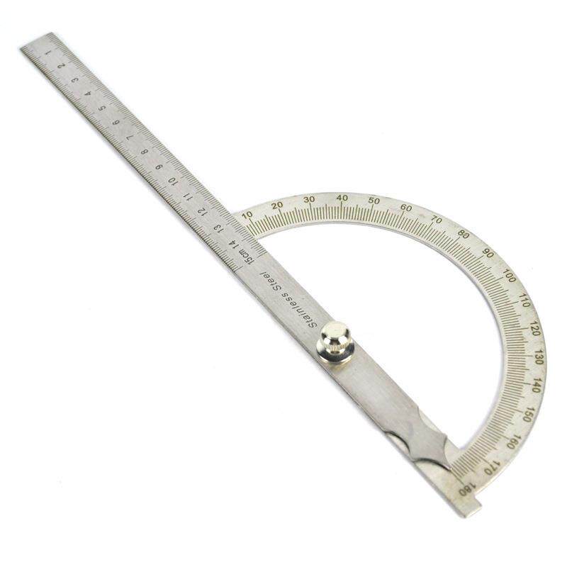 量角器角度尺分度规不锈钢角度规角尺180度木工角尺14cm