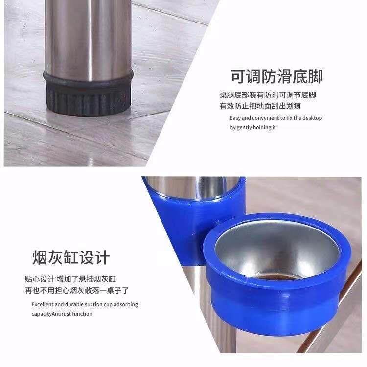 桌腿加厚桌架桌子腿支架折叠桌架铁艺不锈钢餐台脚麻将饭桌架子萍