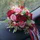 新娘结婚花束红色手捧花迎亲领证拍照秀禾出嫁婚庆绒布玫瑰