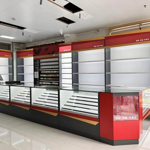 实木海烟柜专卖柜台超市便利店香烟柜玻璃展示柜定制货架转角柜子