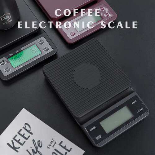 壹铭黑色专业吧台手冲咖啡计时称重多功能电子秤厨房烘焙精准0.1g