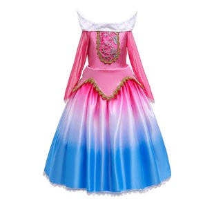 万圣节睡美人爱洛公主裙中大女童裙礼服女孩生日裙蓬蓬纱洋气礼服