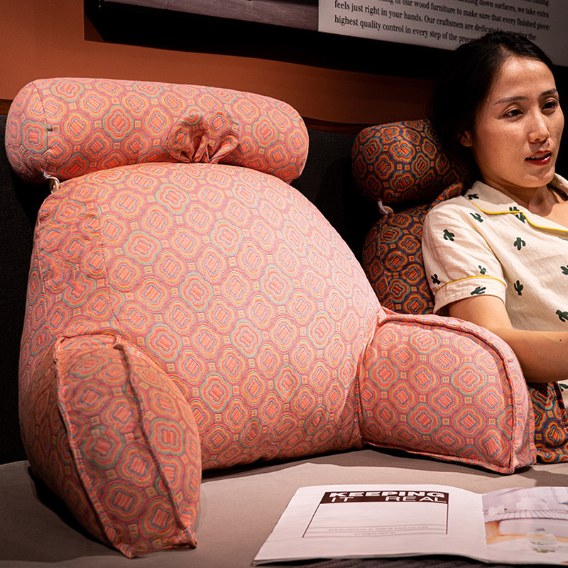 三层纱床头靠垫软包大靠背垫床上护腰靠枕玩手机枕头沙发宿舍抱枕,居家布艺,床头靠垫,淘宝优惠券,粉丝福利购,淘宝优惠卷