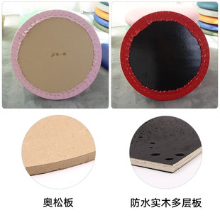 定制圆形皮革软包坐垫克莱因蓝圆垫飘窗台防水奶茶店水泥石凳垫子