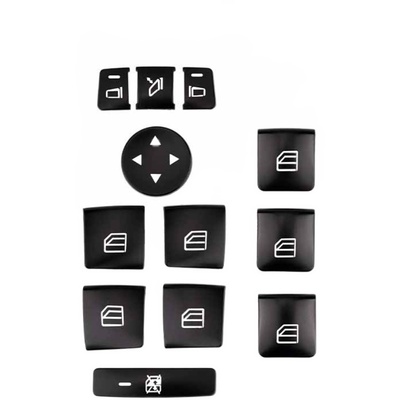 奔驰升窗按键贴 W204内饰改装W212 GLK300 C/E级 CLA方向盘按键贴