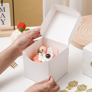 小蛋糕打包盒甜品包装盒纸质切件盒子慕斯千层盒2~3寸法式西点盒