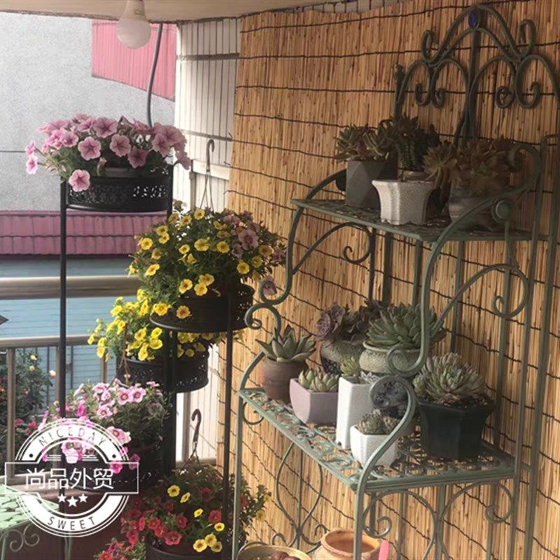 SHANGPIN 欧式做旧铁艺4层大花架,鲜花速递/花卉仿真/绿植园艺,花架,淘宝优惠券,粉丝福利购,淘宝优惠卷