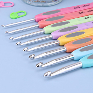 钩针工具套装手工编织毛线棒针环形针记号扣麻花针带收纳包铝勾针