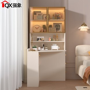 定制三角形转角梳妆台书桌书柜一体靠墙卧室电脑化妆桌小户型H16