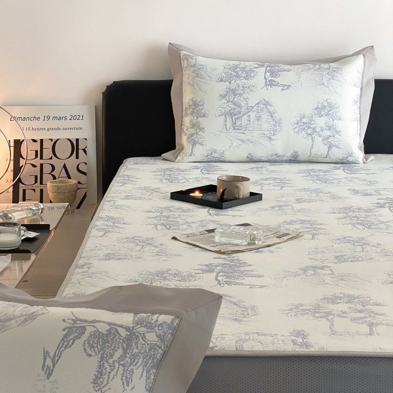 A类抗菌冰丝席三件套床笠款凉席夏季高端可折叠水洗软席子空调席,床上用品,冰丝席,淘宝优惠券,粉丝福利购,淘宝优惠卷