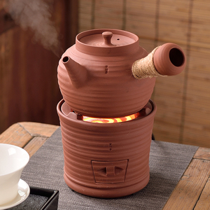 黄树藩电陶炉茶炉煮茶壶老式电热丝炉红泥煮砂铫小型家用电陶炉电