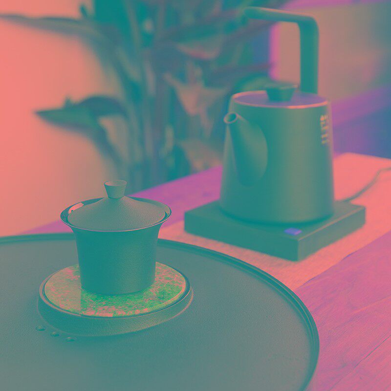 奢石乌金石茶盘小型湿泡台石磨茶具圆型潮汕功夫排水式石头小茶台