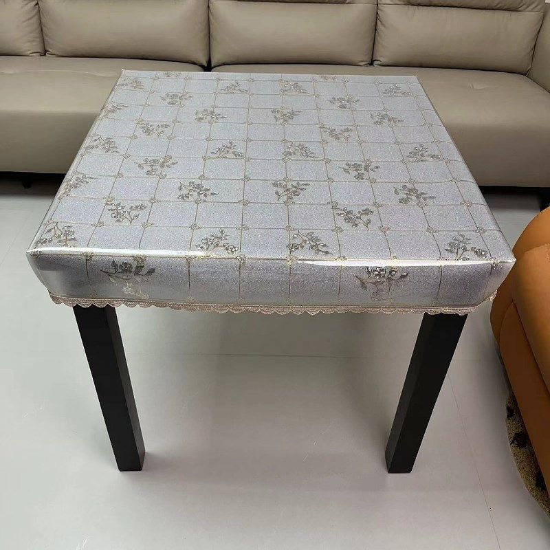 pvc透明水晶包角餐桌布垫花边防水防油防烫麻将茶几电烤炉桌罩套,居家布艺,桌布,淘宝优惠券,粉丝福利购,淘宝优惠卷