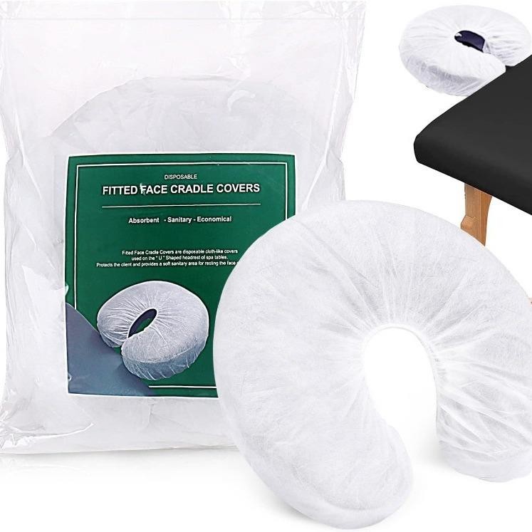 一次性枕套U型枕专用枕套一次性枕巾带松紧全包围趴洗脸巾套100pc图片